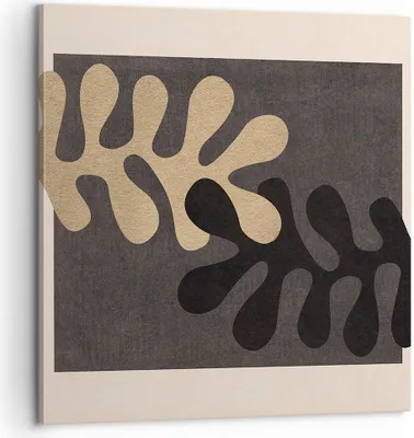Produktbild von Bild auf Leinwand - Leinwandbild - Einteilig - Blätter Form Figur - 60x60cm - Wand Bild - Wanddeko - Wandbilder - Leinwanddruck - Bilder - Wanddekoration - Leinwand bilder - Wandbild - AC60x60-5131