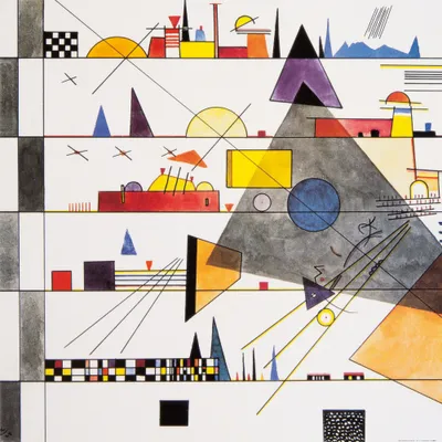 Obrázek produktu pro Wassily Kandinsky umělecký tisk obraz - Horizontální, 1924 (100 x 100 cm)