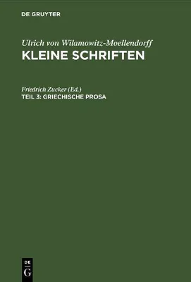 Produktbild von Griechische Prosa