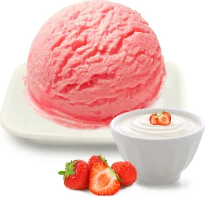 Image de Yaourt Fraise Glace Low Carb Poudre Vegan Sans Sucre, Sans Lactose 1 kg