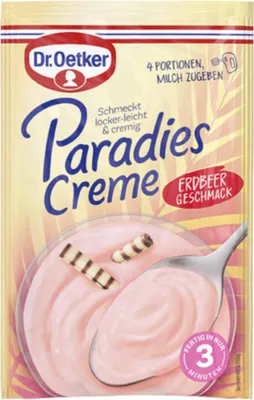 Produktbild von Dr. Oetker Paradies Creme Erdbeer 65g