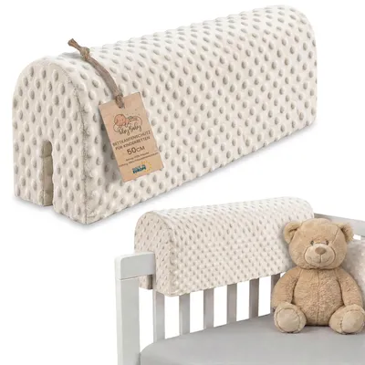Produktbild von Bettkantenschutz 50 cm Kantenschutz Bettumrandung für Bettgitter Hellbeige
