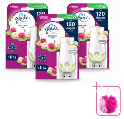 Imagen del producto de 3 unidades de difusor eléctrico de fragancia Glade - Aroma "Relaxing Zen" - Paquete ahorro