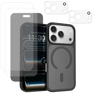 Immagine prodotto di Custodia protettiva MagSafe per Apple iPhone 18 Pro, pellicola protettiva in vetro temperato, protezione per la fotocamera