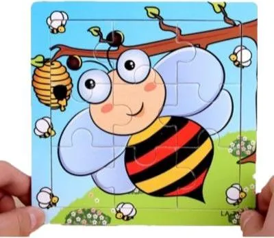 Image de Puzzle en bois dans un cadre Puzzle éducatif Abeille