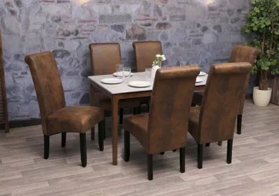 Obrázok produktu pre sada 6 jedálenských stoličiek HWC-N67, stolička kuchynská stolička kreslo z masívneho dreva látka/textil ~ Velúr, čierne nohy