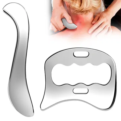 Productafbeelding van RVS Gua Sha Scraper voor Spierontspanning en Pijnverlichting