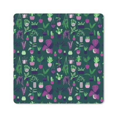 Produktbild von MuchoWow® Mauspad Mousepad Pflanzen - Muster - Kaktus 30x30 cm - Mousepads - Maus Mat - Pad - Mausunterlage - Gaming