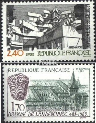 Produktbild von Briefmarken Frankreich 1985 Mi 2495,2496 (kompl.Ausg.) postfrisch Architektur