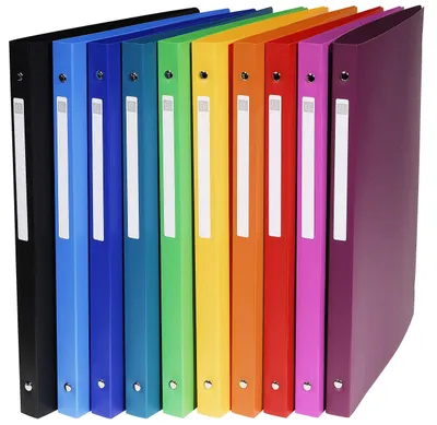 Immagine prodotto di Raccoglitore ad anelli Uni A4 PP 4 anelli 15mm colori assortiti confezione da 20