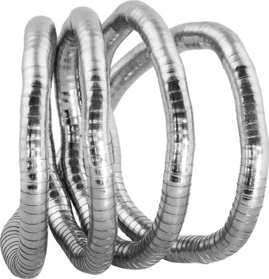 Produktbild von Biegsame Halskette Schlangenkette silberfarben dunkel 8mm Kette Armband