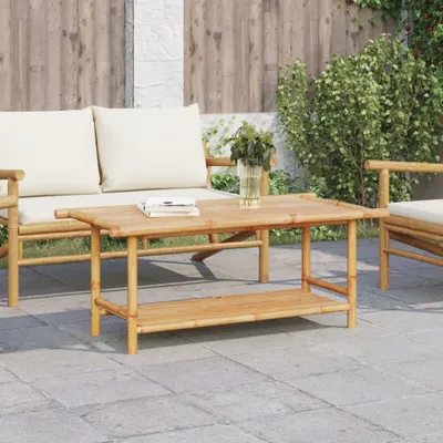 Produktbild von Design Couchtisch 110x55x45 cm Bambus, Couchtische 2024 Neu