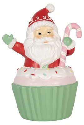 Produktbild von Clayre & Eef Weihnachtsdekorationsfigur Weihnachtsmann 10x8x14 cm Rot Kunststoff