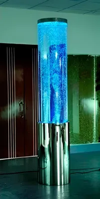 Produktbild von Luxus Säule Wassersäulen Wasser Wand Säulen 220cm Edelstahl wohnzimmer Club Led