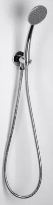 Zdjęcie produktu dla Sapho Showers - Uchwyt prysznicowy okrągły, stały, z wylewką, chrom 1205-09