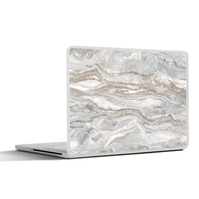 Produktbild von MuchoWow® Laptop Aufkleber Sticker Cover Marmor - Textur - Grau 31x22.5 cm - Laptop-Deko