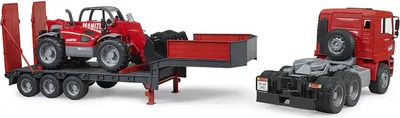 Produktbild von MAN TGA Tieflader mit Manitou Teleskoplader MLT 633
