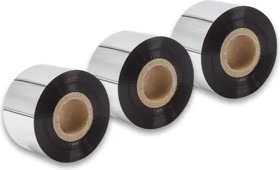 Produktbild von vhbw 3x Thermotransfer-Band kompatibel mit Printronix T5204, T5208, T5206, T4M Drucker Etikettendrucker, Wischfest, 40 mm x 300 m, Wachs-Plus Schwarz