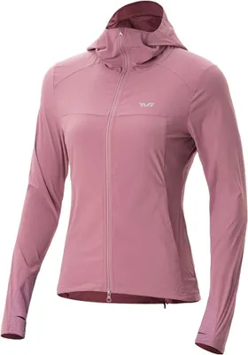 Produktbild von ROCKBROS Damen Ultraleichte Windjacke 220g Atmungsaktiv Reflektierend Kapuze Daumenloch 2-Wege-Reißverschluss Lila Größe L