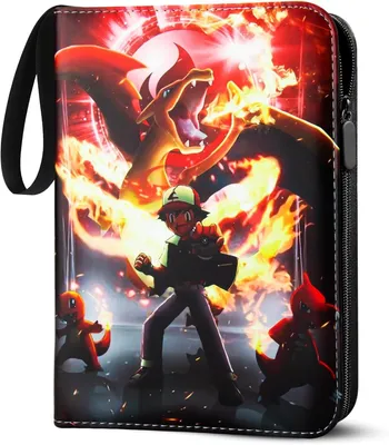 Produktbild von Pokémon Karten Sammelalbum For Pokemon Karten,50 Seiten 400 Karten Kapazität Sammelkarten Album,PU Tragbar Wasserdicht Karten Halter