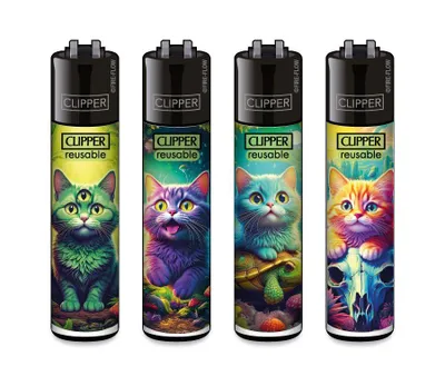 Produktbild von Clipper Feuerzeug 4er Set FFX Magic Catz
