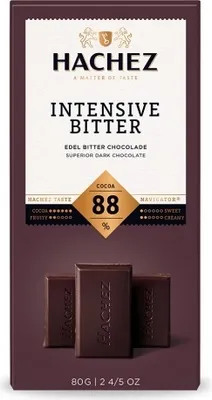 Immagine prodotto di Hachez Cioccolato Intensivo Amaro con ripieno di cacao all'88% 80g