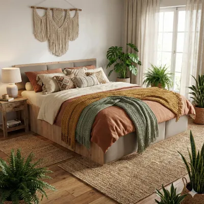Produktbild von Komvortowy | Polsterbett 120x200 Cm | EICHE CRAFT GOLD | Doppelbett Mit Metall-Lattenrost & Gasdruckfeder |GRAUE POLSTERPANEEL| Bettkasten Ohne Bodenplatte | Stauraumbett | Hochklappbar