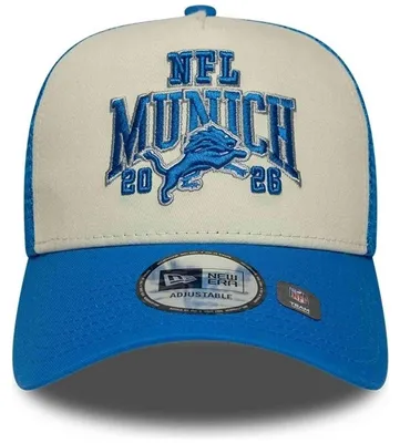 Image de Casquette New Era Detroit Lions NFL ISG 2026 Munich 9FORTY A-Frame Trucker pour Uni
