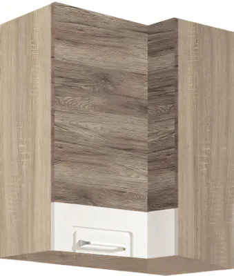 Productafbeelding van Keukenwandkast - ECONO 44G - Eckhängeschrank 70 × 40 cm, wit hoogglans
