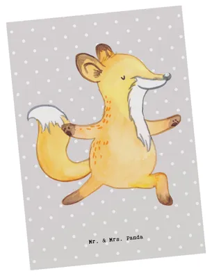 Produktbild von Mr. & Mrs. Panda Grußkarte Yogalehrer Herz - Grau Pastell - Geschenk, Kunstkarten, Postkarte, Ansichtskarten, Postkarten, Ansichtskarte