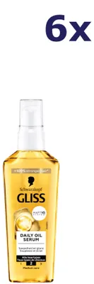 Produktbild von 6x Gliss Daily Oil Haarserum 75 ml