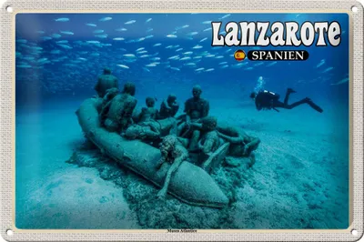 Produktbild von Blechschild Reise 30x20cm Lanzarote Spanien Museo Atlantico Museum