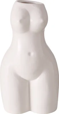 Produktbild von BOLTZE Dekovase "Aurice" aus Porzellan in weiß, Vase Blumenvase