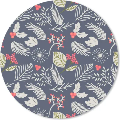 Produktbild von MuchoWow® Mauspad Mousepad Pflanzen - Beere - Winter - Muster 40x40 cm - Mousepads - Maus Mat - Pad - Mausunterlage - Schreibtisch Accessoires