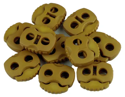 Produktbild von 10 Kordelstopper mit zwei Löchern 20x20mm, Durchzug 5mm - 35 Farben