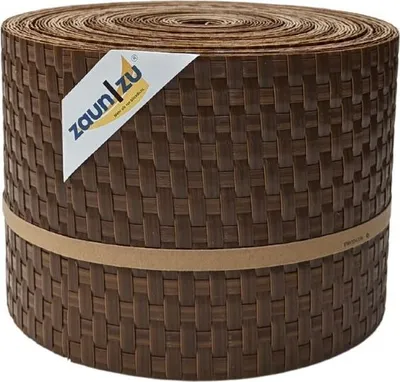 Produktbild von Sichtschutzstreifen zaun|zu RATTAN 26m Rolle Zaunblende für Doppelstabmattenzaun Honigbraun 26m