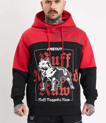 Obrázok produktu pre Pánska mikina Amstaff Zane Hoodie červená/čierna – M