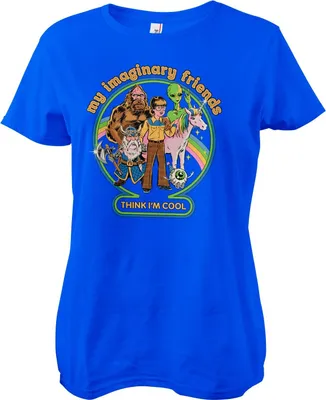 Produktbild von My Imaginary Friends Think I'm Cool Girly Tee - Medium - Blue