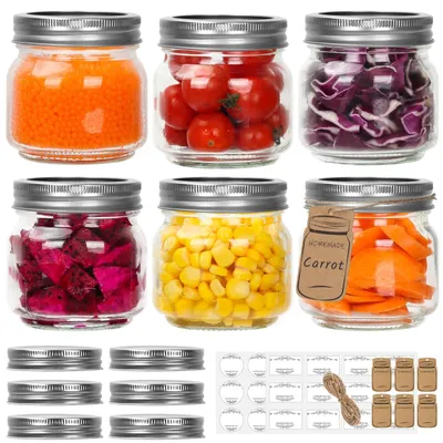 Produktbild von Set von 6 Mini-Glasbehältern mit Deckel für Einmachen