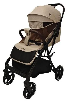 Obrázok produktu pre NANIA – Kompaktný kočík – Lexy – Kompletná sada (vrátane fusaku a dažďovníka) – 4 kolesá – Béžová