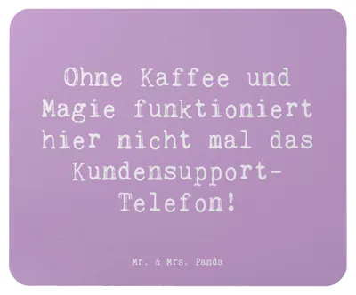 Produktbild von Mr. & Mrs. Panda Mouse Pad Spruch Kundensupport Magie - Lavendeltraum - Geschenk, mauspad pc, mausunterlage, handgefertigte Geschenke, Berufe, Stress, Mousepad, Beruf