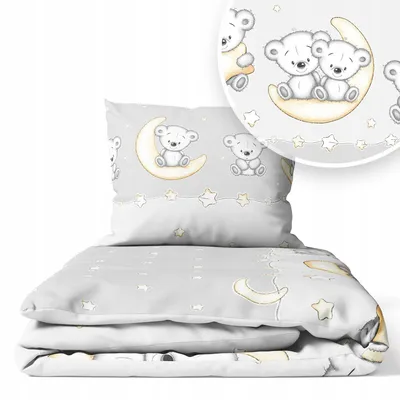 Produktbild von Kinderbettwäsche 100x135 Baumwolle Baby Bettwäsche Set 100x135 + 40x60 Kissenbezug Jungen & Mädchen Kleinkind Bettbezug