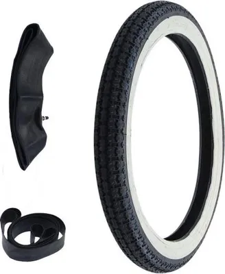 Obrázok produktu pre Pneumatiky Whitewall Kenda K252 2.25-16 (2 1/4 x 16) 31L TT + duša + páska na ráfik