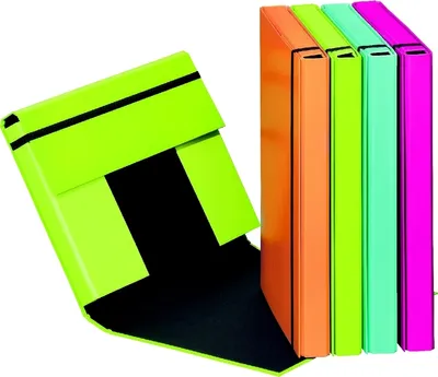 Produktbild von Sammelbox A4 mit Gummizug aquarius Packung mit 6 Stück