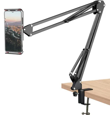 Produktbild von Universal Handy Halterung Bett-Handyhalter Handyständer 360Grad Drehbar Phone Tablet Halter schwarz