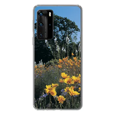 Produktbild von MuchoWow® Handyhülle Schutzhülle Hülle für Huawei P40 Pro Blumen - Natur - Farbe Silikon Softcase Handy Hülle - Schutz