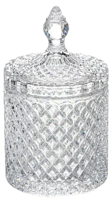 Kristallglas-Dose mit Deckel, 300 ml, transparent, M