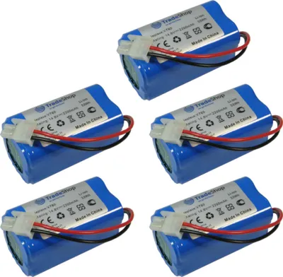 Produktbild von 5x Trade-Shop Li-Ion Staubsauger-Akku 14,8V / 2200mAh Ersatz für Ecovacs 4ICR19/65 BL7402A INR18650-M26-4S1P, iLife PX-B020, Zaco 501929