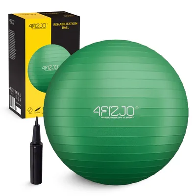 Produktbild von 4FIZJO Gymnastikball Reh Ball, aufblasbar, Reha, Pilates, Fitness, Therapie, 75 cm, grün