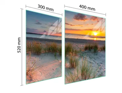 Produktbild von Glasschutzplatte Für Herd 70X52 Beach
